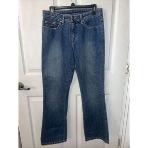 Lee Mid Rise‎ Boot Cut Womens Jeans Size 8M Blue Stretch Dark Wash